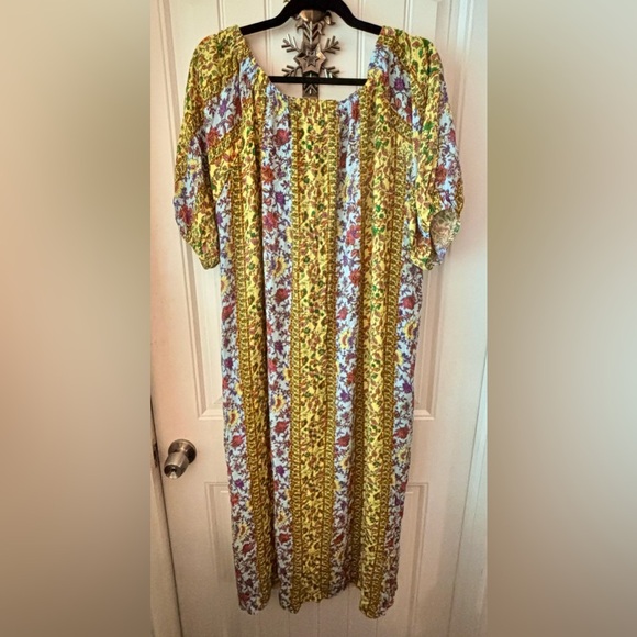 Easel Boho Cottagecore Floral Off-Shoulder Maxi Dress Size L - Picture 7 of 12